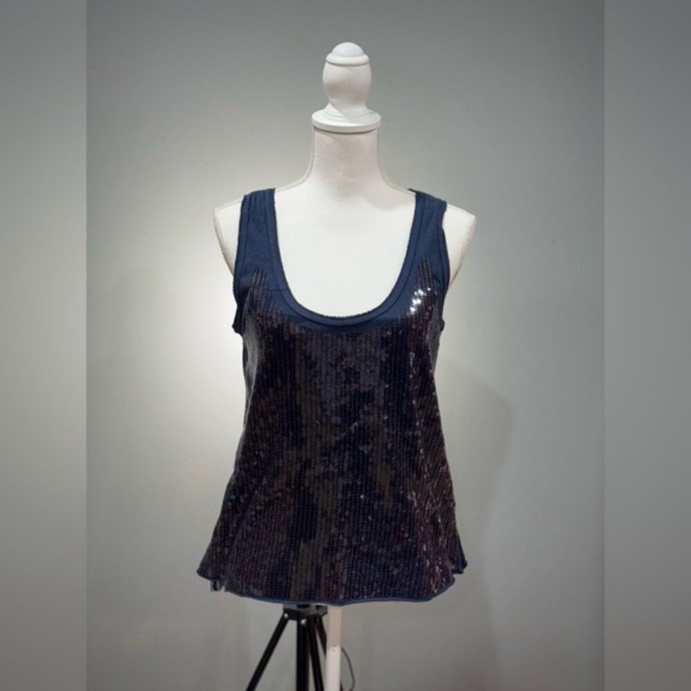 CLEAROUT! Navy J. Crew Collection Sequin Tank Size M VGUC
